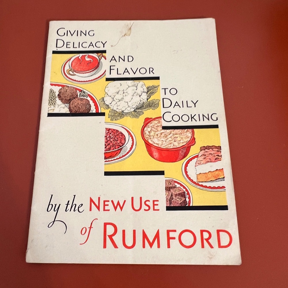 Vintage 1931 Rumford Baking Powder Recipe Booklet 64 New Uses Daily Cooking 32pg